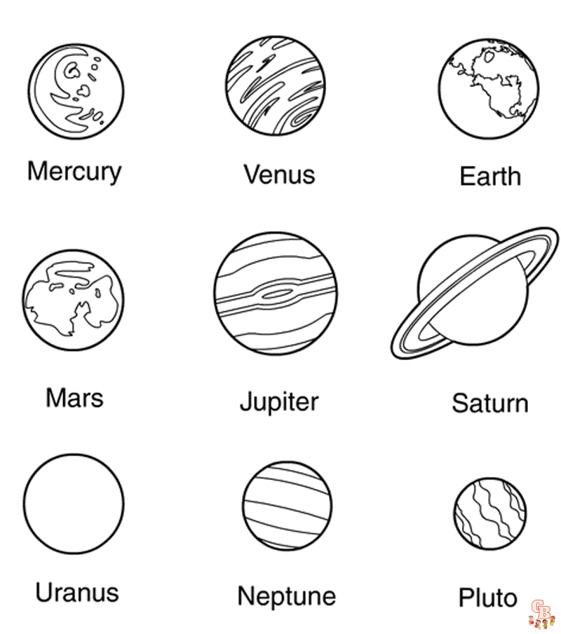 Discover the universe with planet coloring pages