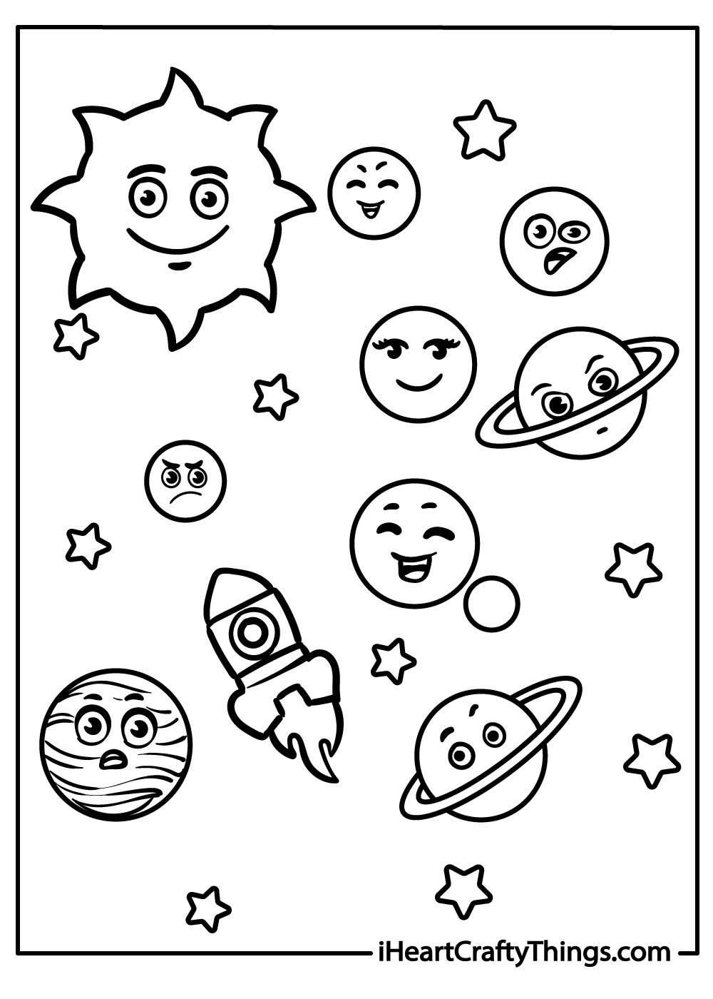 Solar system coloring pages free printables