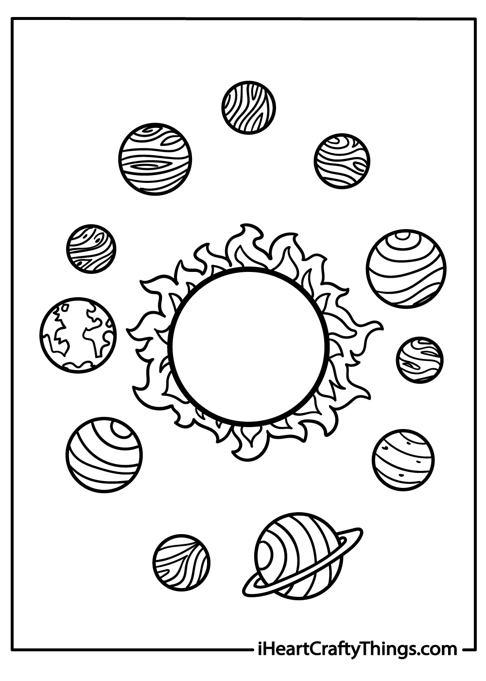 Solar system coloring pages free printables