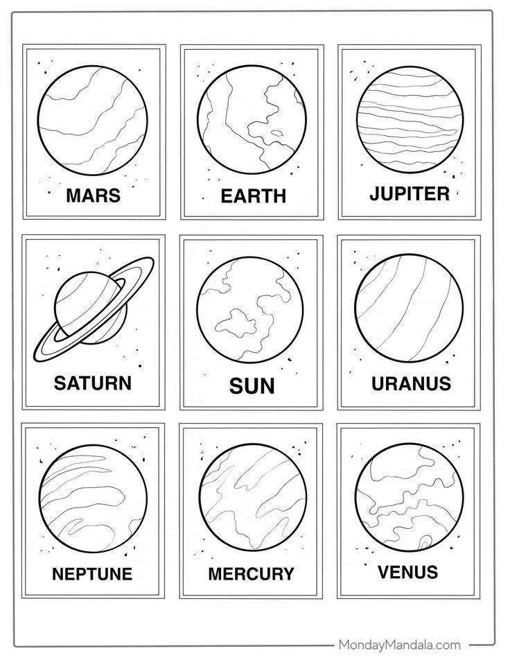 Solar system coloring pages free pdf printables solar system coloring pages solar system crafts planet coloring pages