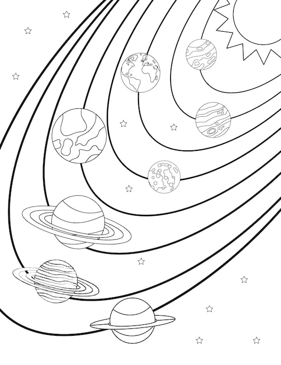 Space coloring pages space pdf space printables space