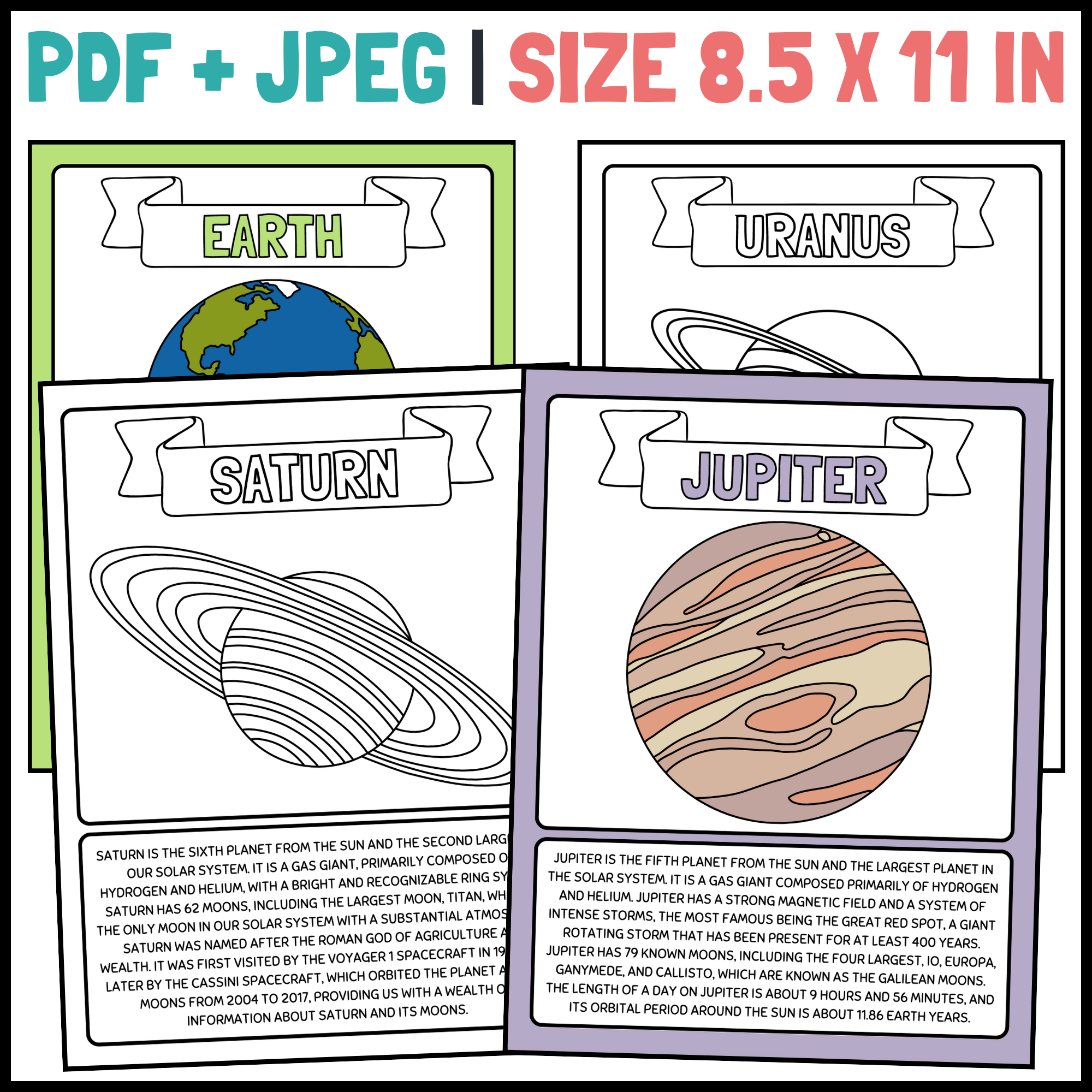 Solar system and planets coloring pages solar system and planets posters made by teachers
