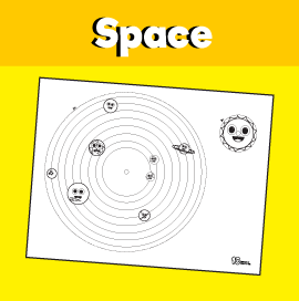 Solar system coloring page â minutes of quality time