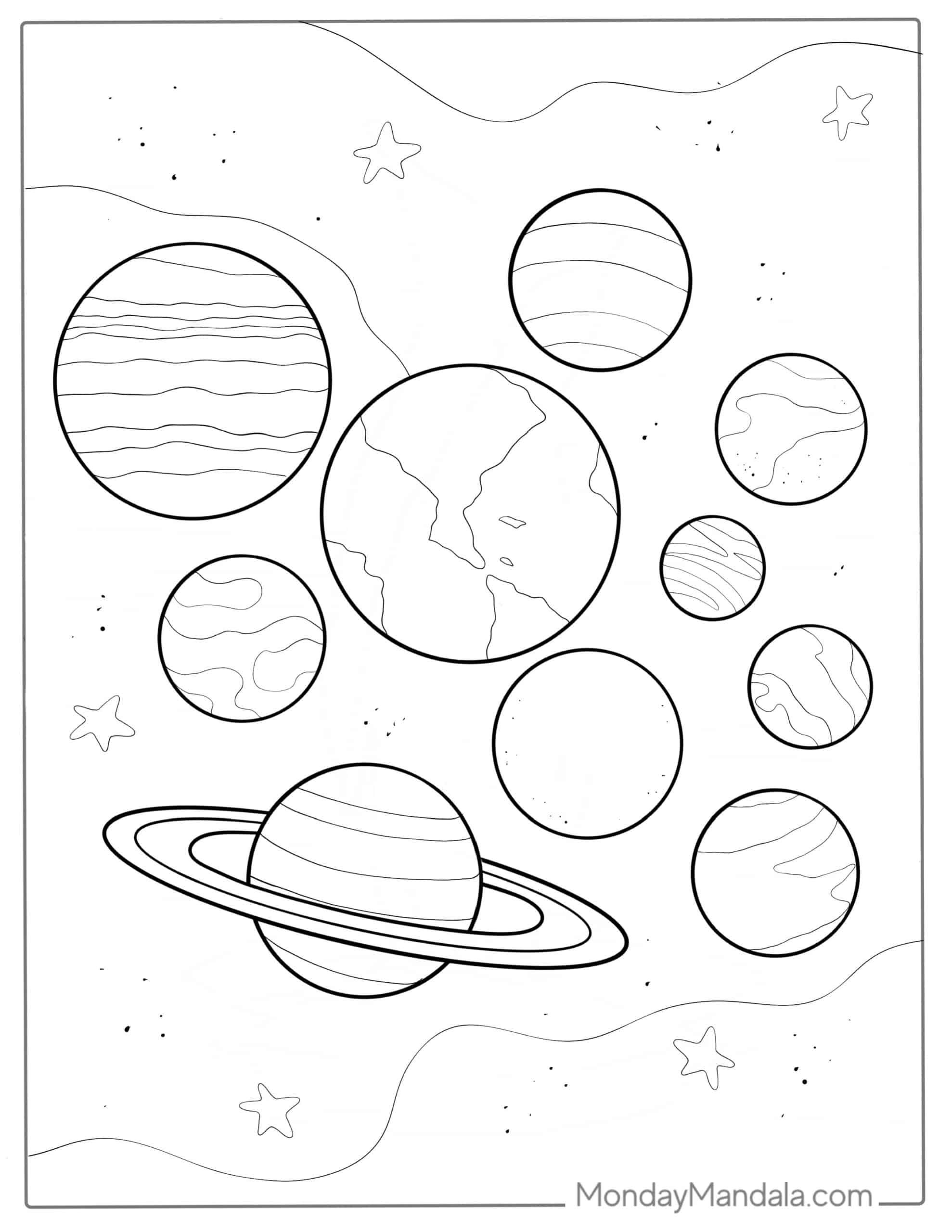 Solar system coloring pages free pdf printables solar system coloring pages coloring pages solar system