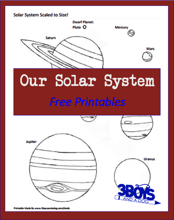 Free solar system printable coloring pages to scale