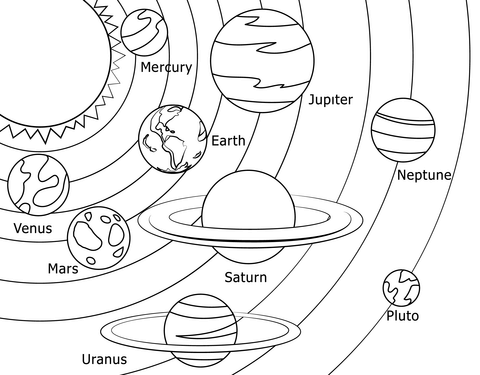 Solar system coloring page free printable coloring pages