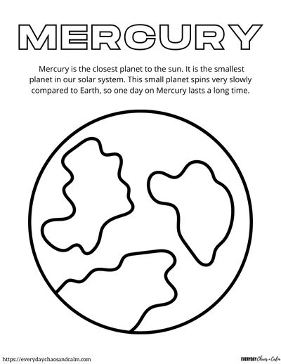 Free printable solar system coloring pages