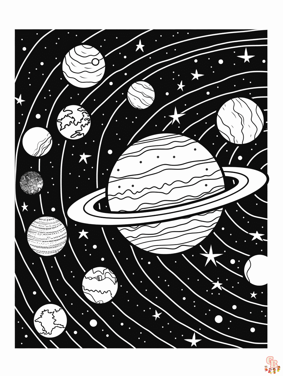 Explore the solar system free printable coloring pages