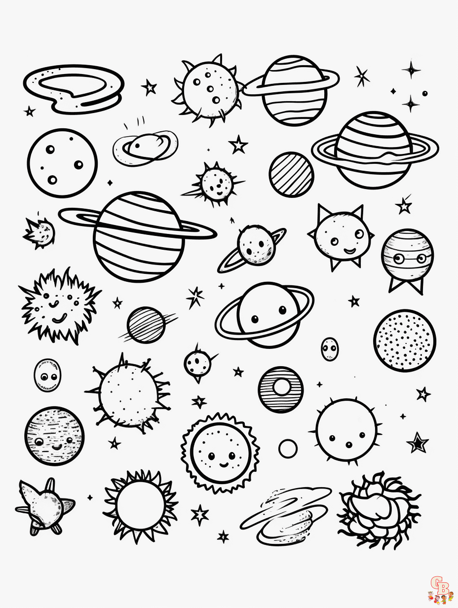 Explore the solar system free printable coloring pages