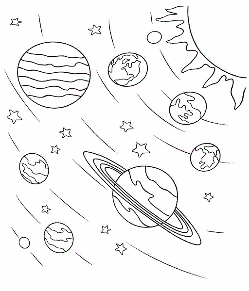 Free printable solar system coloring pages for kids