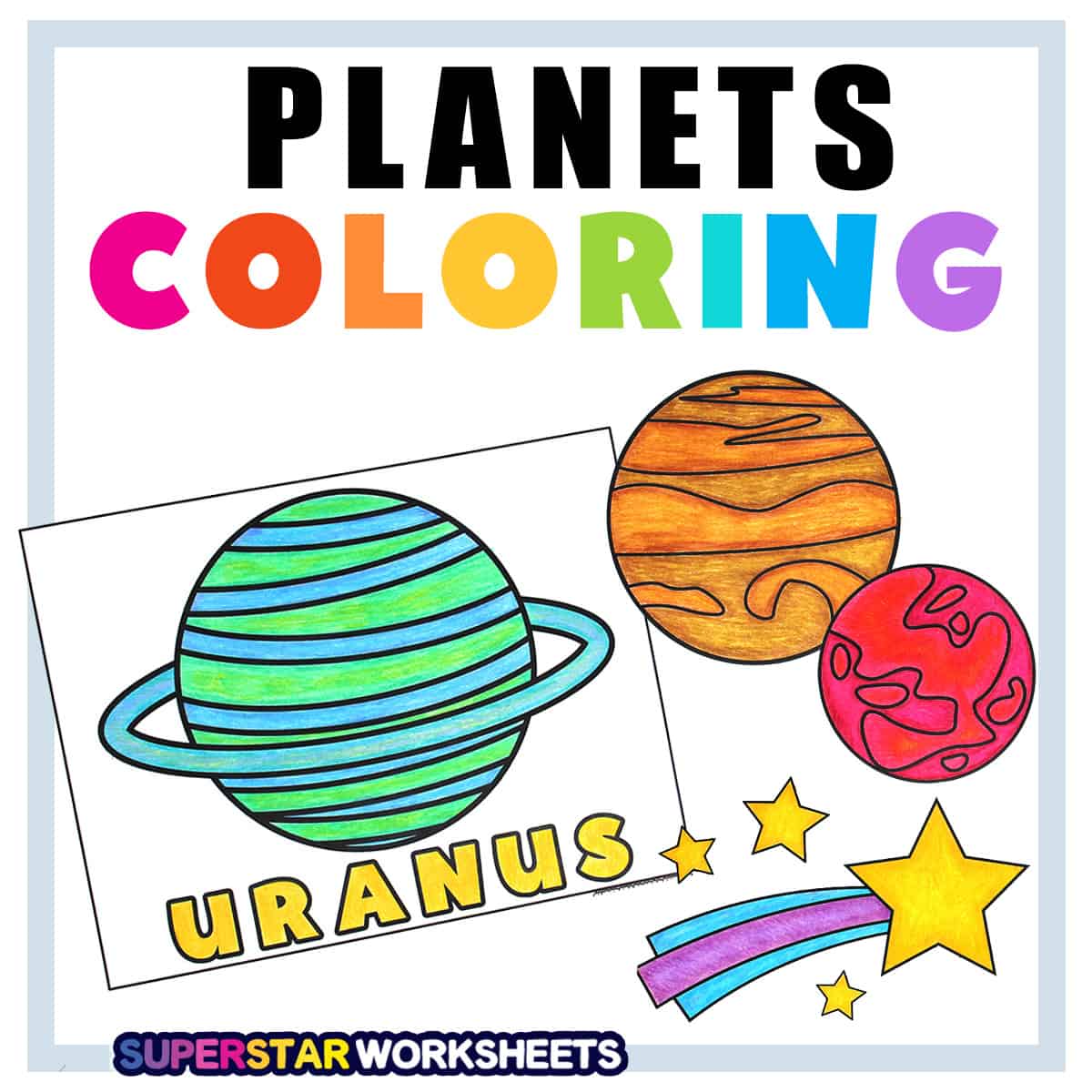 Planets coloring pages