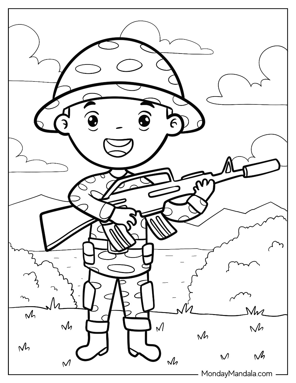 Soldier coloring pages free pdf printables