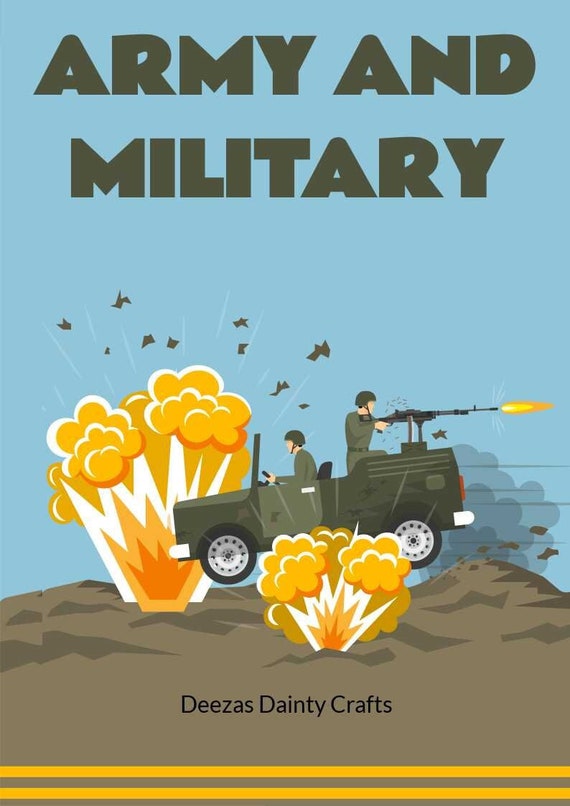 Army and military coloring book