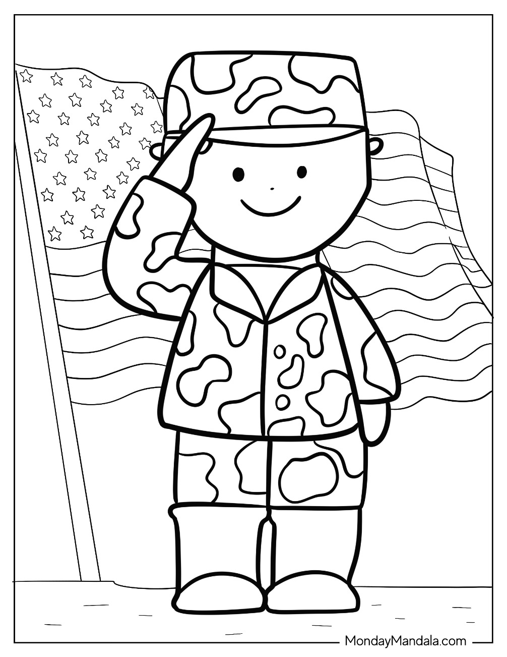 Soldier coloring pages free pdf printables