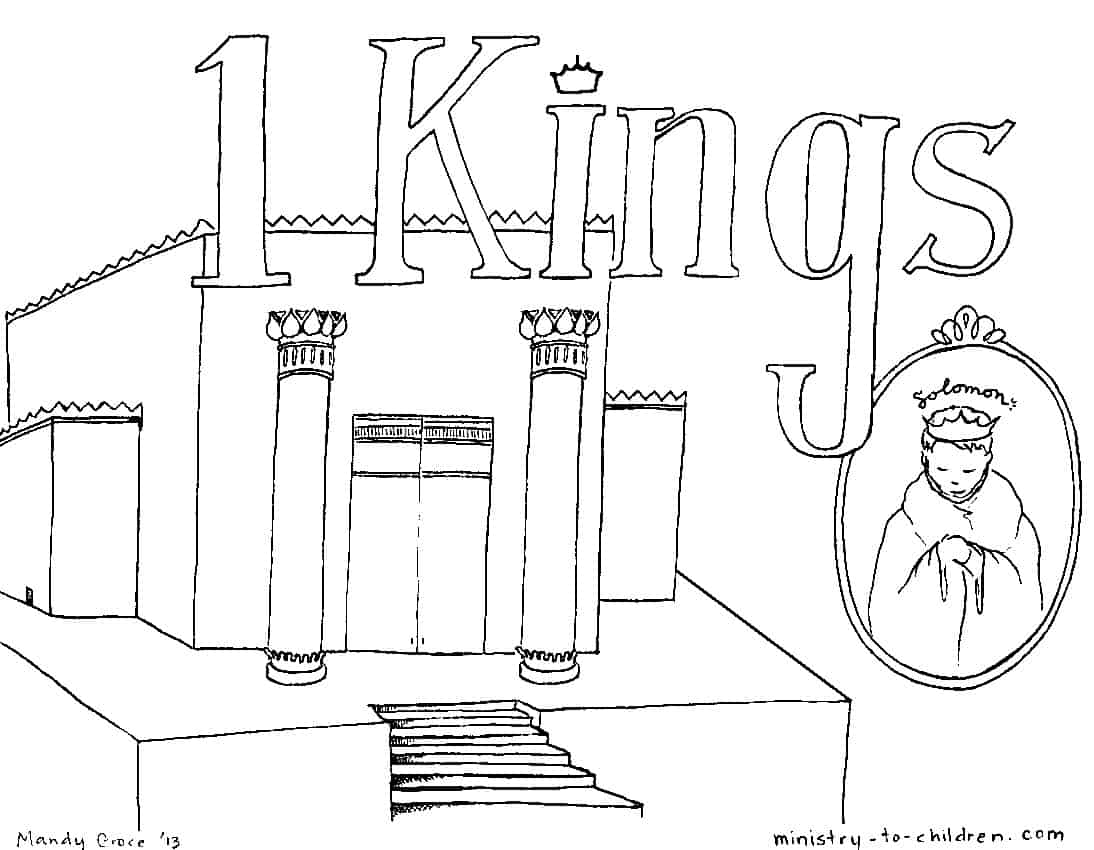 Book of kings bible coloring page
