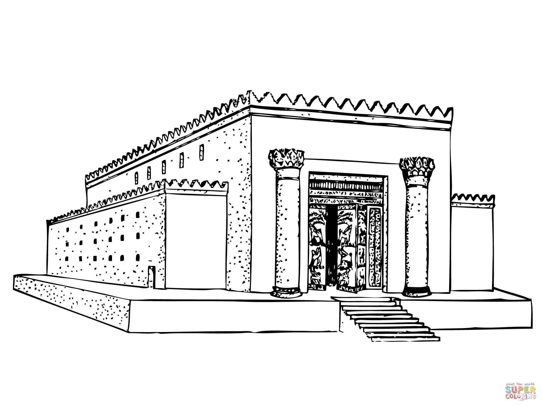 Solomon temple coloring page free printable coloring pages