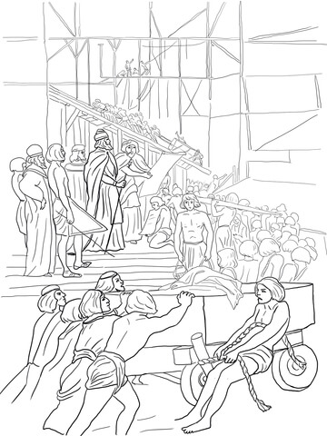 King solomon builds the temple coloring page free printable coloring pages