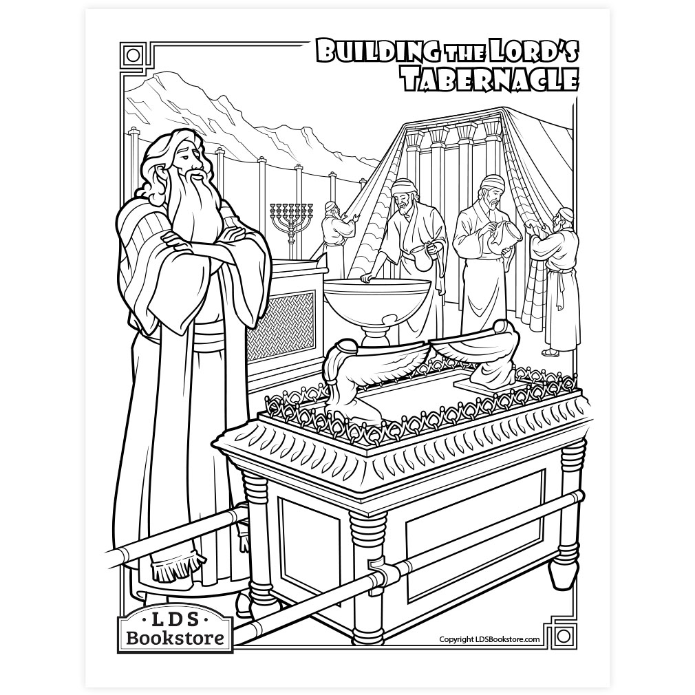 Building the tabernacle coloring page