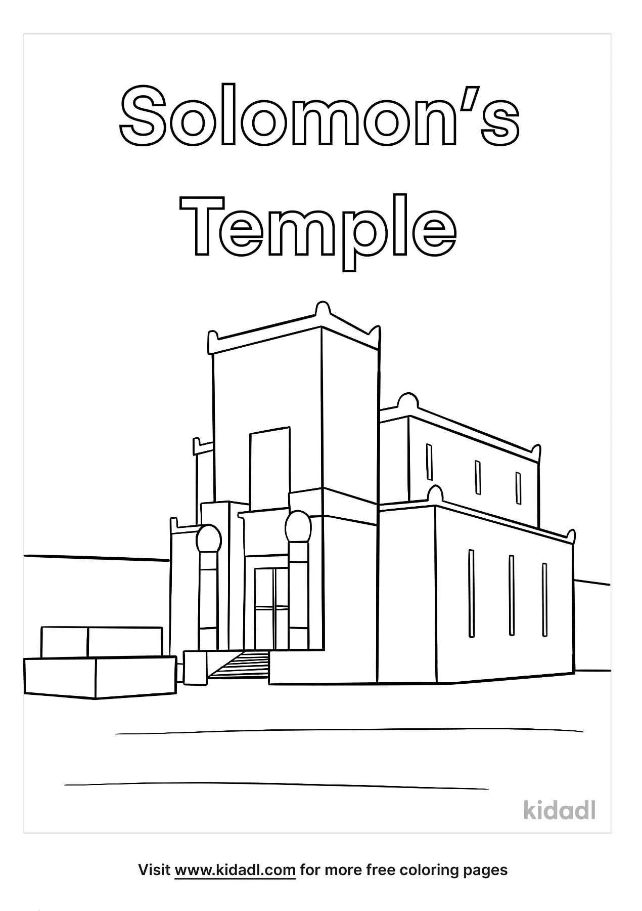Free solomons temple coloring page coloring page printables