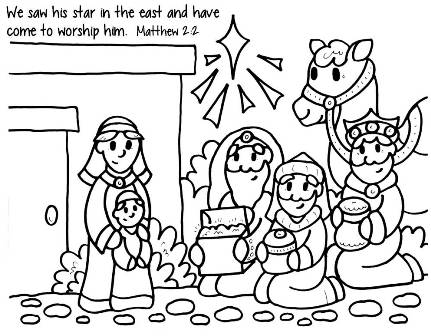 Wise men coloring page