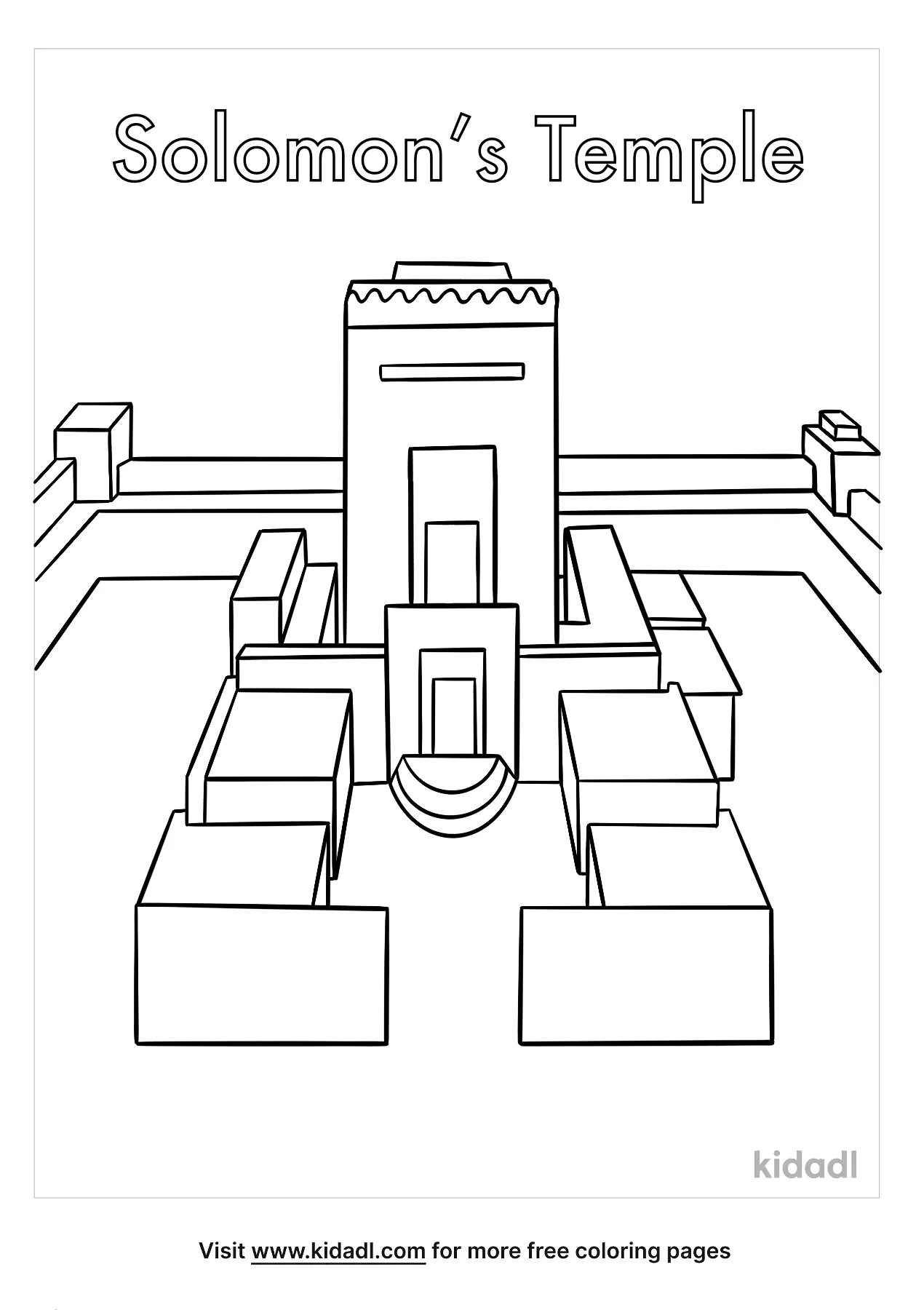 Free solomons temple coloring page coloring page printables