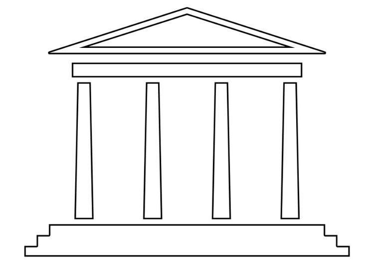 Beautiful temple coloring page