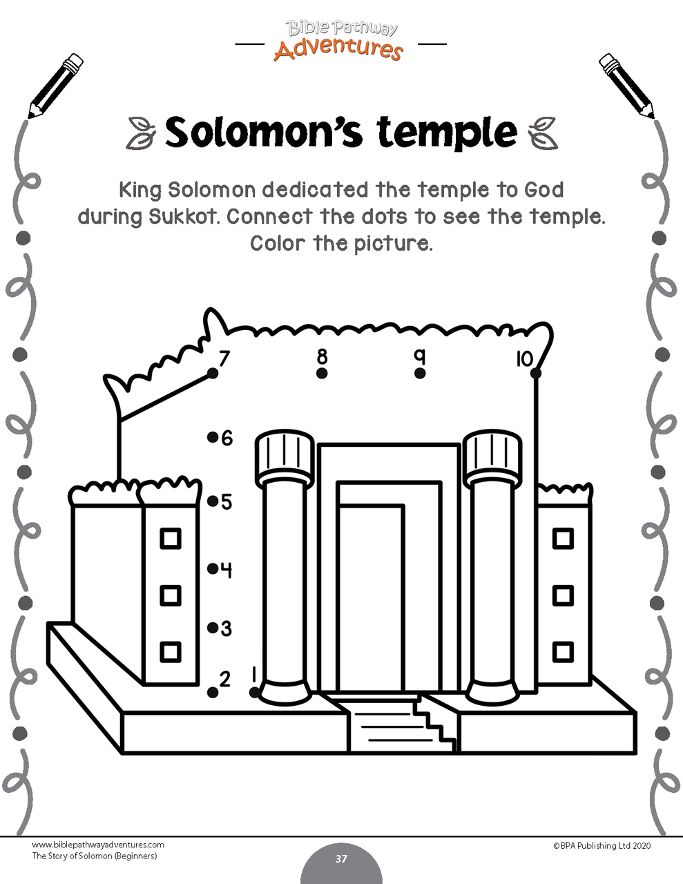 The story of solomon activity book for beginners