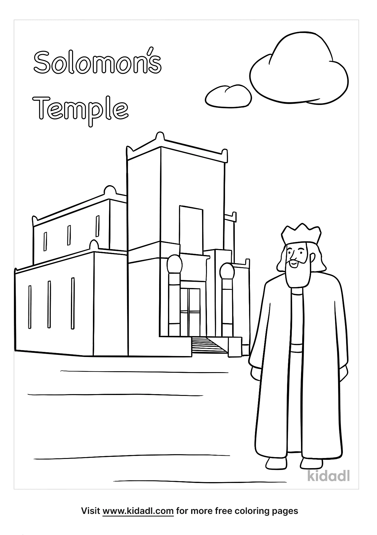 Free solomons temple coloring page coloring page printables