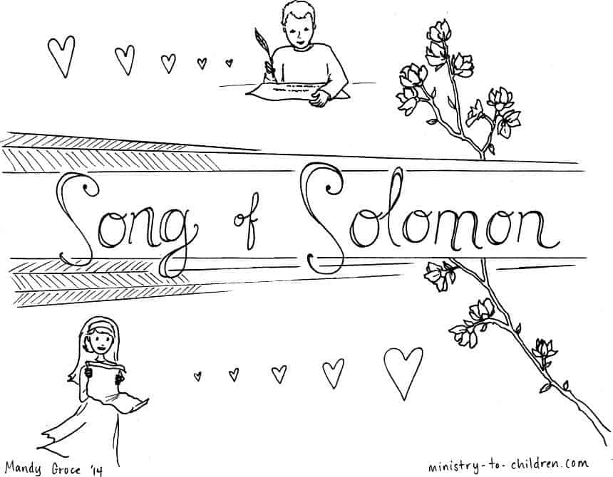 Song of solomon bible book coloring page