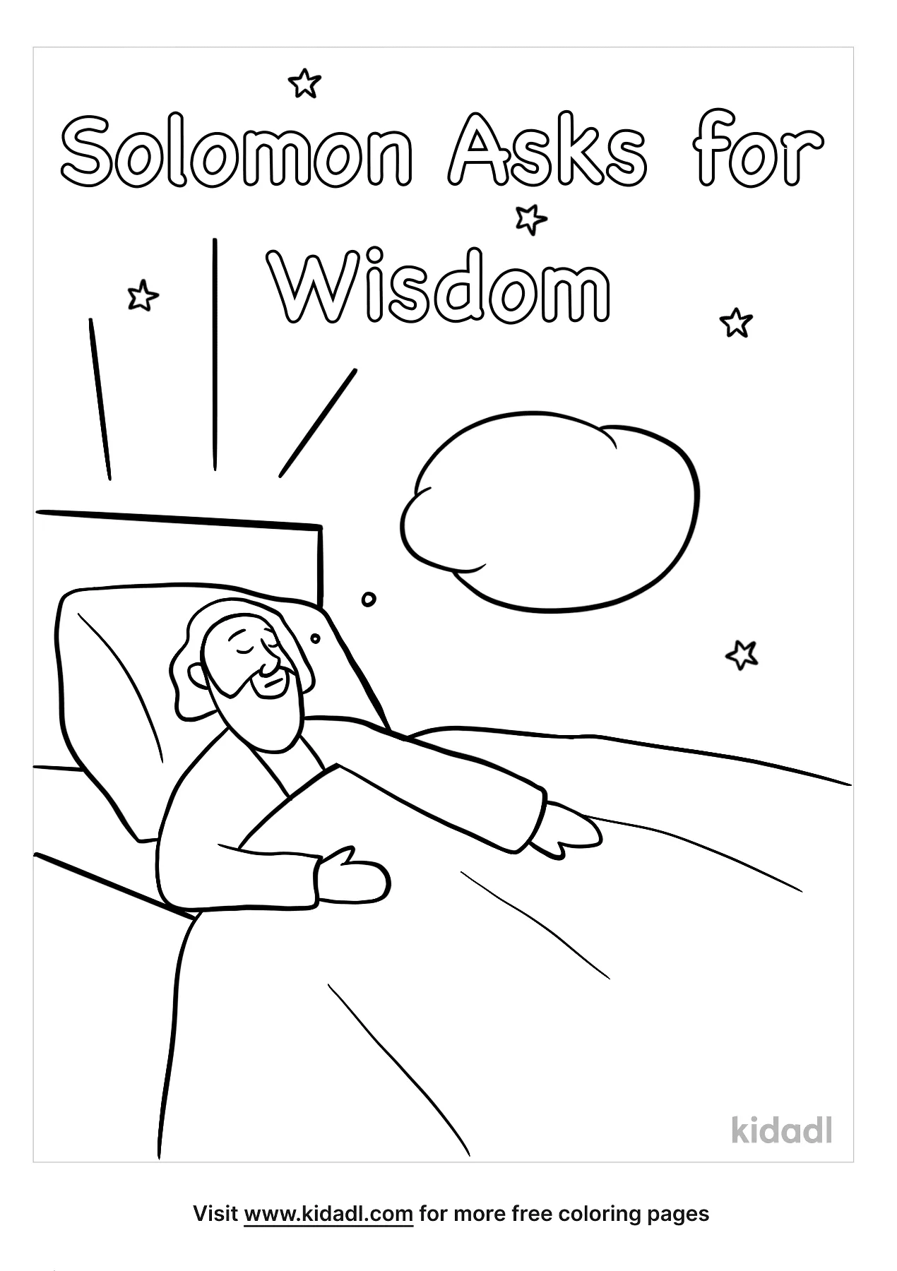 Free solomon asking for wisdom coloring page coloring page printables