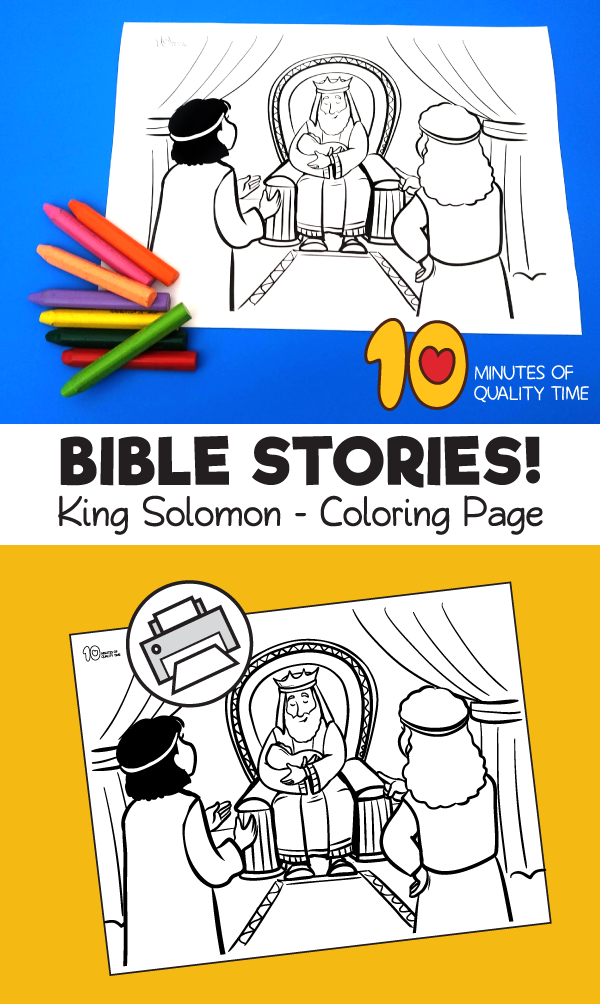 King solomon coloring page â minutes of quality time