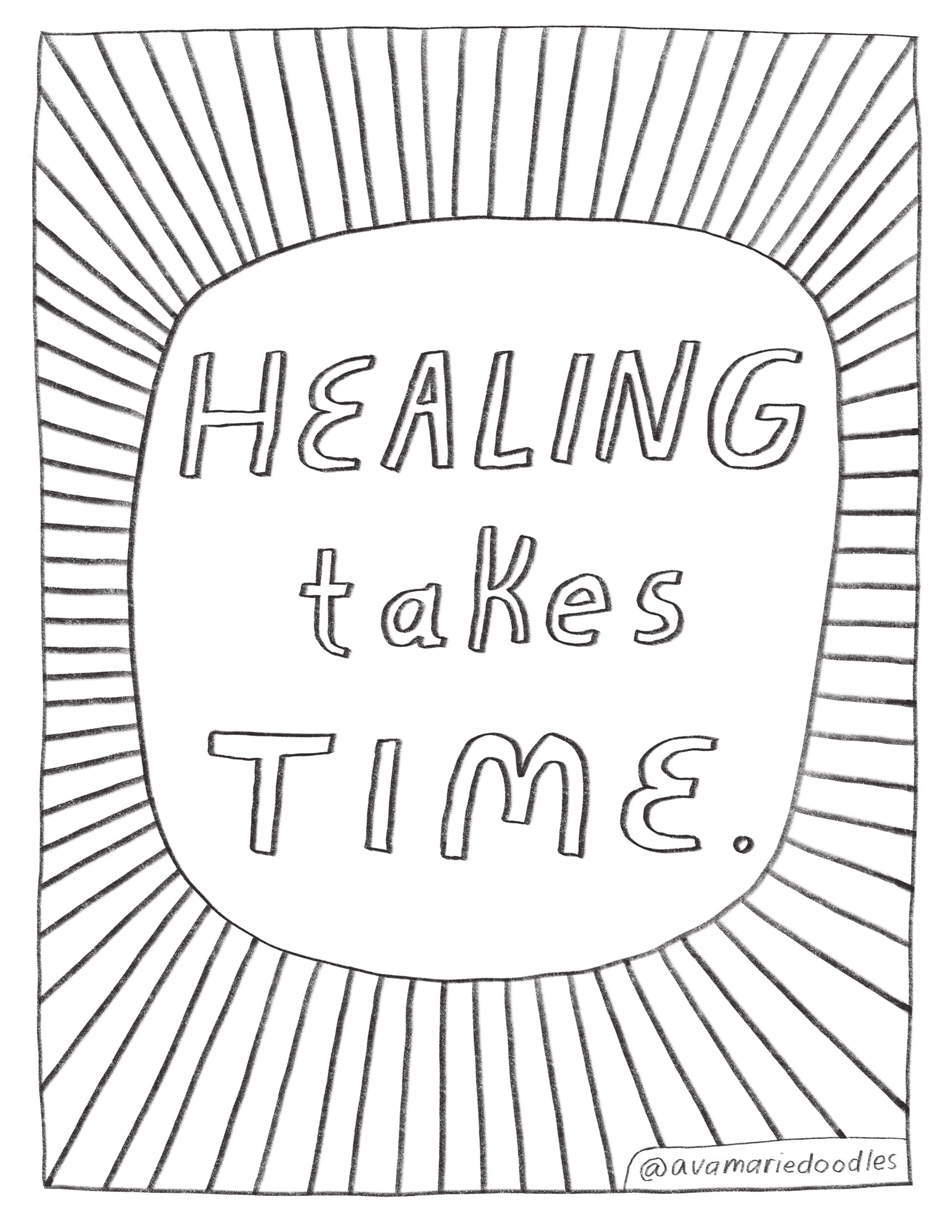 Healing coloring page download â aviate press