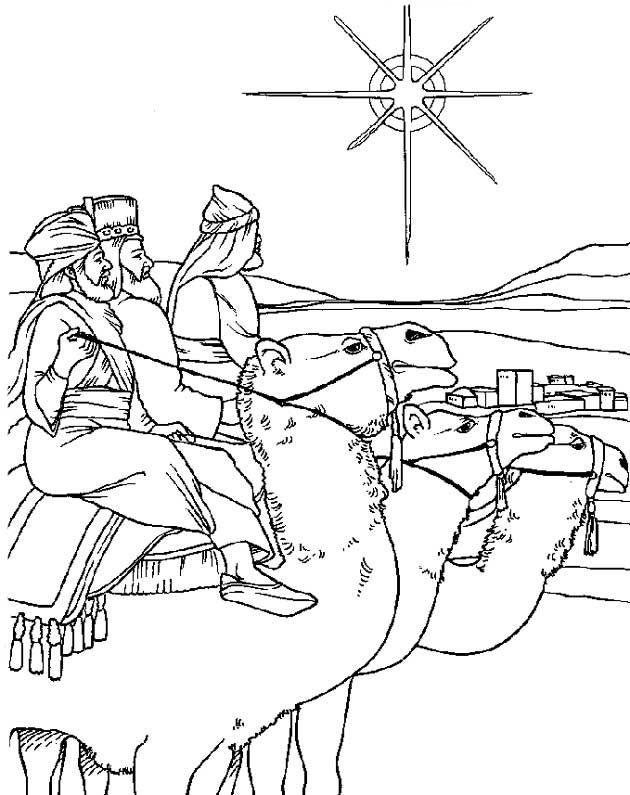 Coloring page bible christmas story