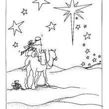 Wisemen lead by the evening star coloring pages