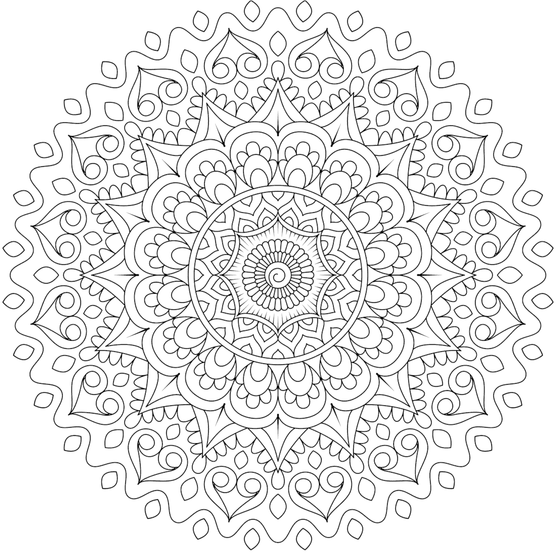 Winter solstice coloring page