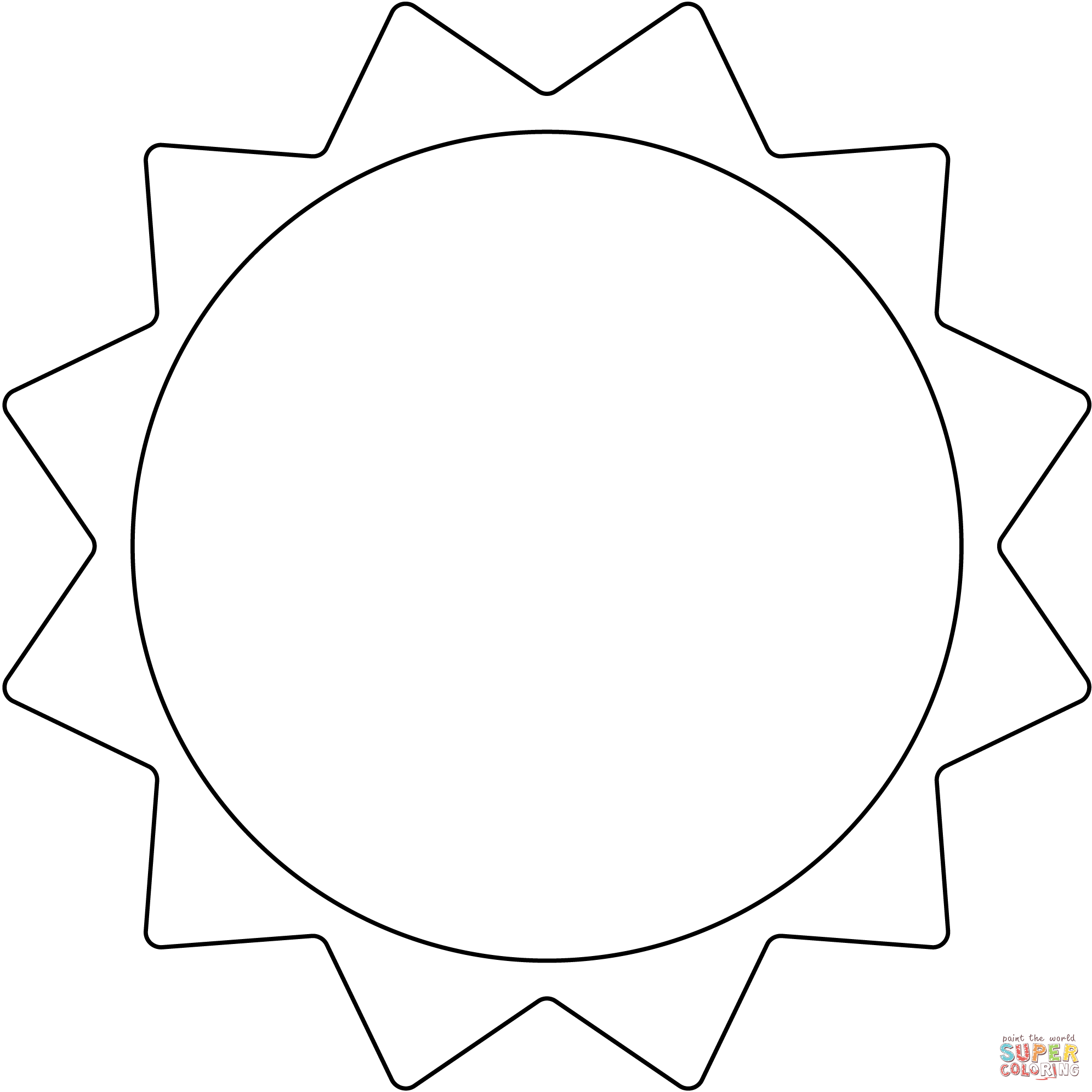 Sunrays emoji coloring page free printable coloring pages