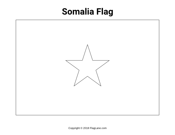 Free somalia flag coloring page