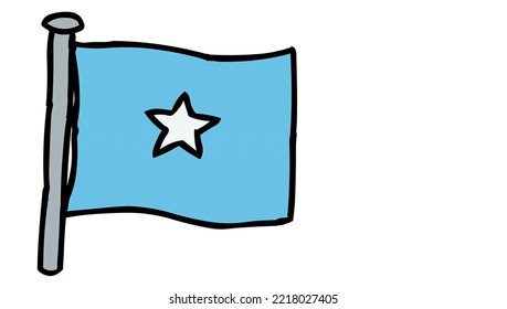 Digital drawing national flag republic somalia stock illustration