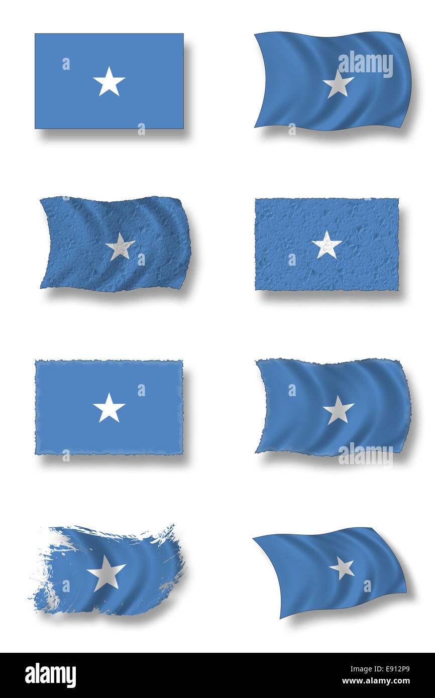 National flag of the somalia cut out stock images pictures