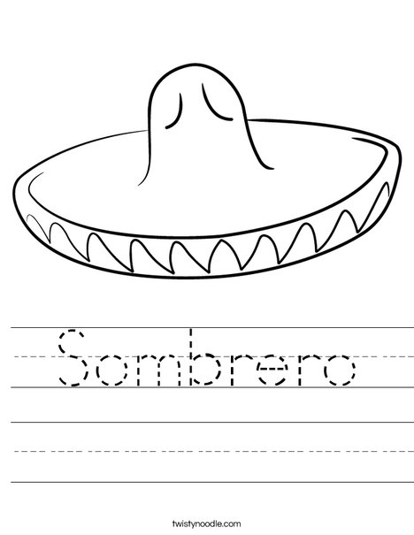 Sombrero worksheet