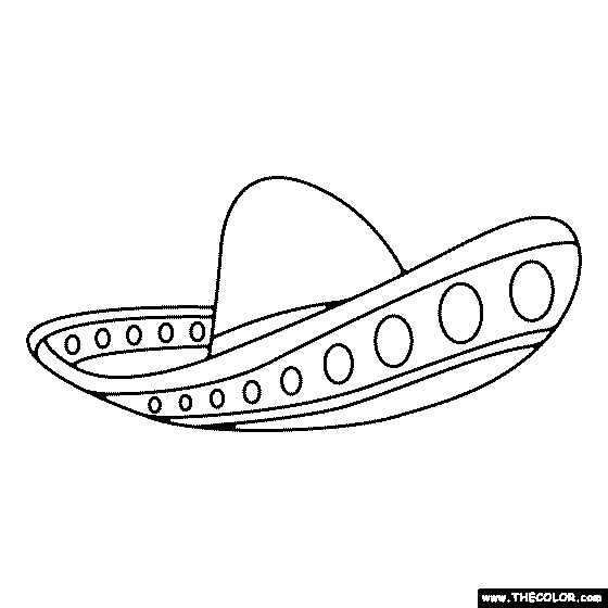 Sobrero hat coloring page