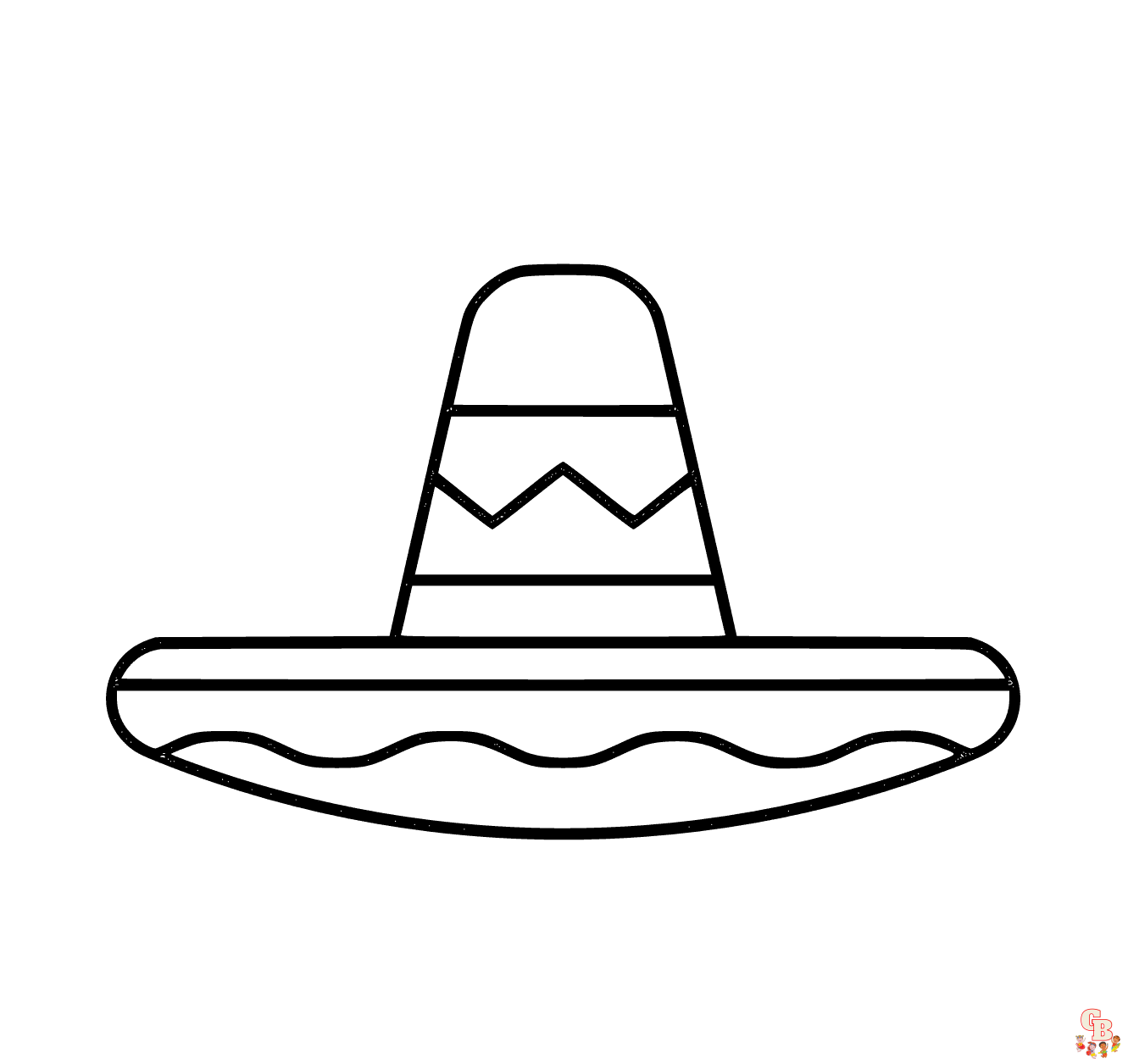 Printable sombrero coloring pages free for kids and adults