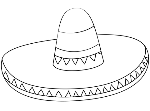 Sombrero coloring page free printable coloring pages