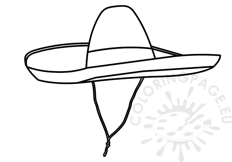 Mexican hat coloring page