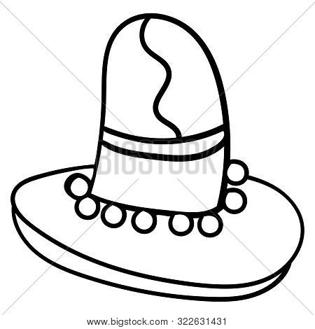 Sombrero coloring vector photo free trial bigstock