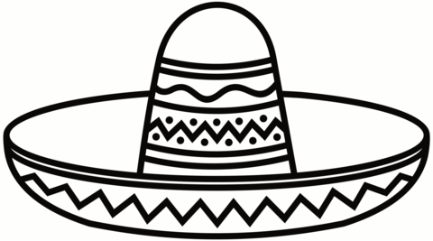 Sombrero coloring page free printable coloring pages