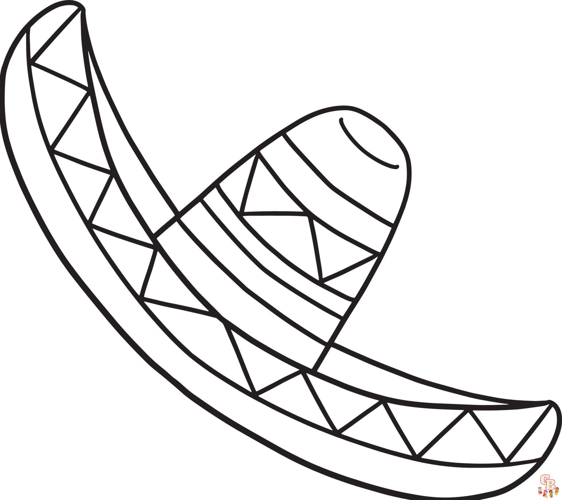 Printable sombrero coloring pages free for kids and adults