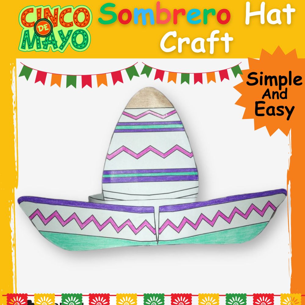 Cinco de mayo hat crown craft sombrero hat made by teachers