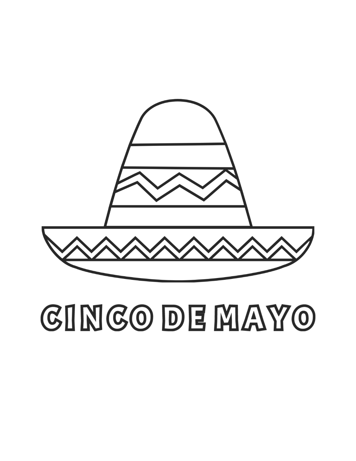 Free cinco de mayo coloring page s examples