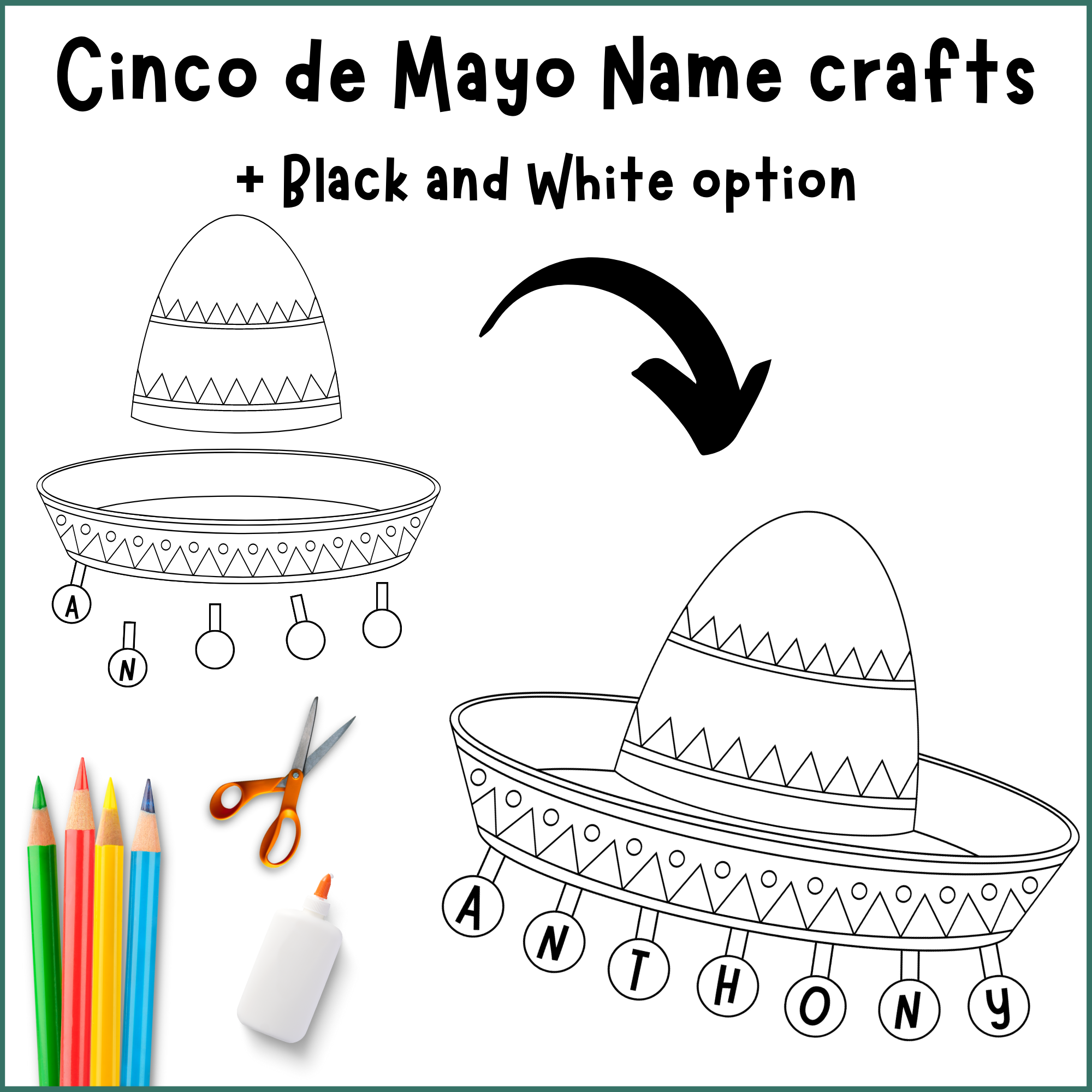 Cinco de mayo name crafts